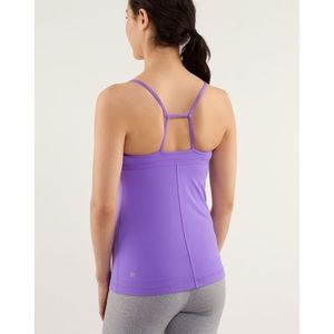 Lululemon Live Lightly Tank Power Purple/White 6